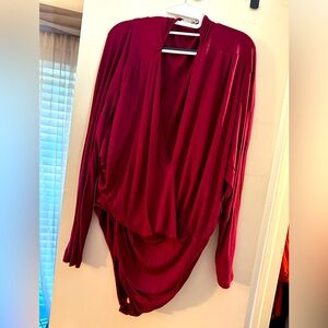 NWOT Surspliced  Top Bodysuit (Burgundy)